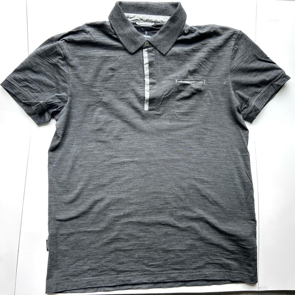 Icebreaker Merino Wool Polo Gray Shirt
Men Size small